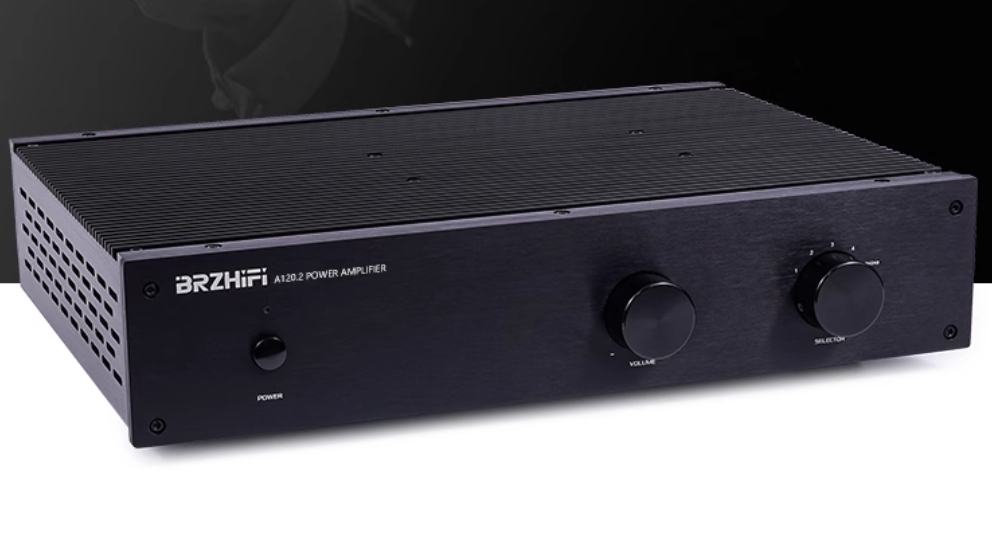 BRZHIFI  A120.2 Combined Hifi Amplifier 100W 2.0 HIFI Stereo Home Theater Power Amplifier MC/MM Phono Amp Audio 100W+100W