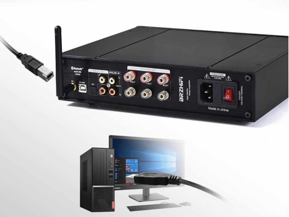 New X21 remote control Digital Power Amplifier TPA3255 Hifi Amplifier 600W 2.1 Channel Bluetooth 5.1 DSP USB Decoding Home speaker Amp Audio