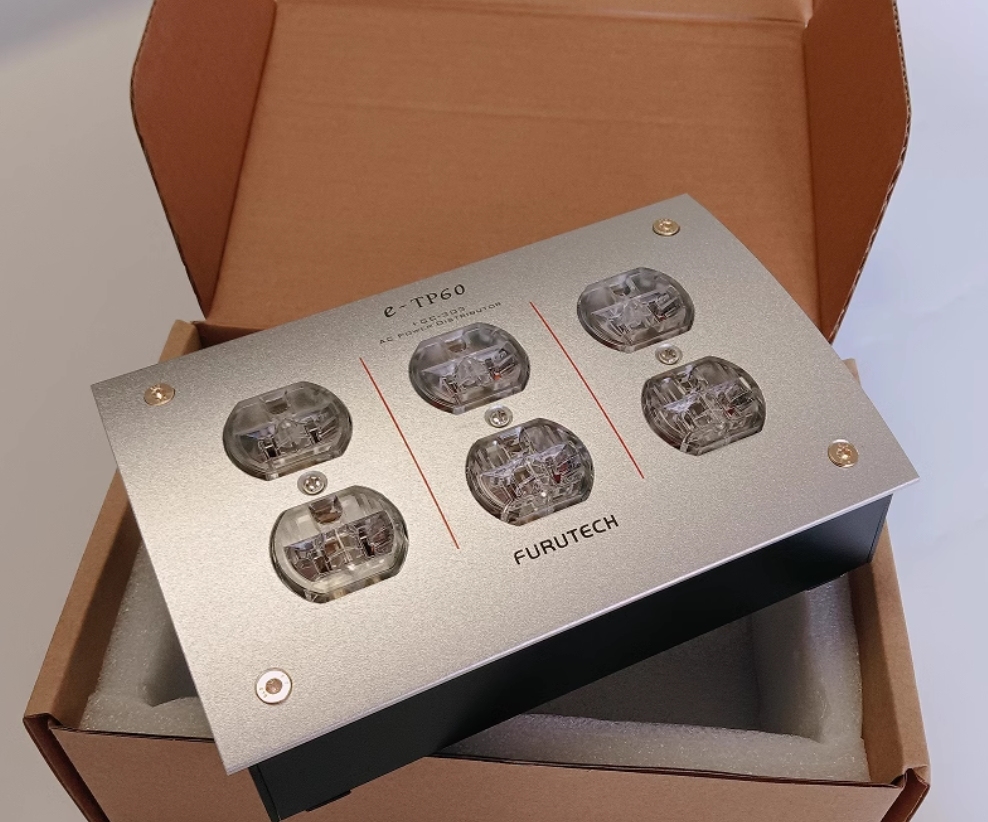 E-TP60 Mains Power Distributor US EU standard sockets 15A, Gold plated Audio Grade Receptacle Passive filters