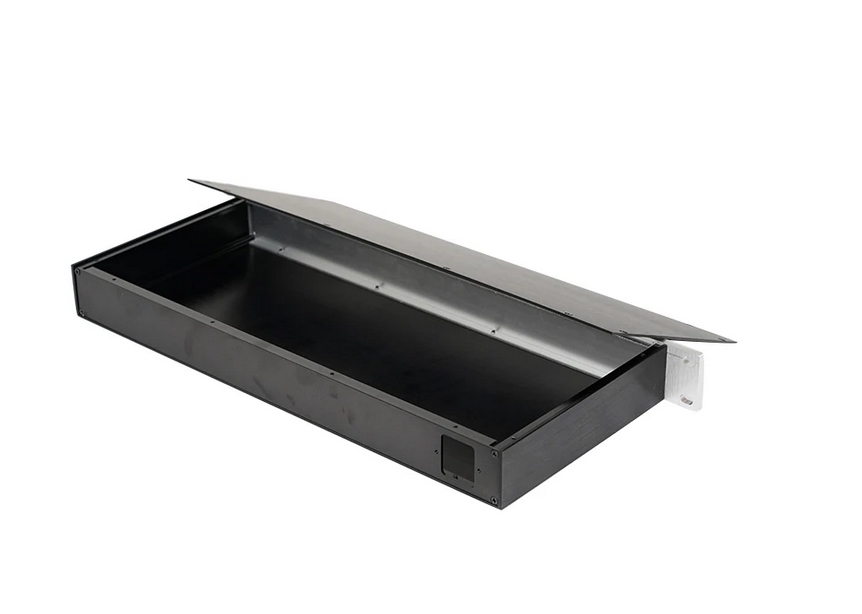 Full aluminum 19 inch 1U standard chassis rack type 1U plug-in amplifier box processing custom chassis industrial control project chassis