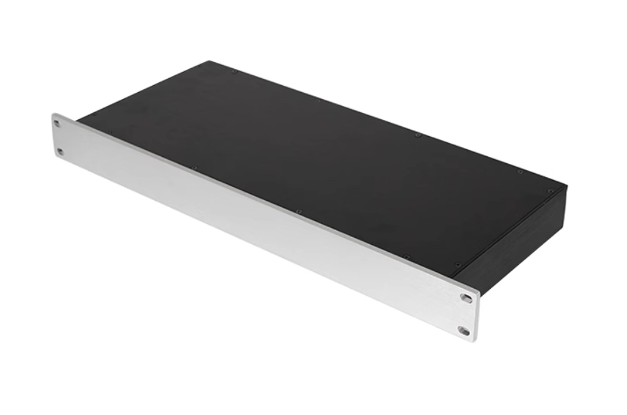 Full aluminum 19 inch 1U standard chassis rack type 1U plug-in amplifier box processing custom chassis industrial control project chassis