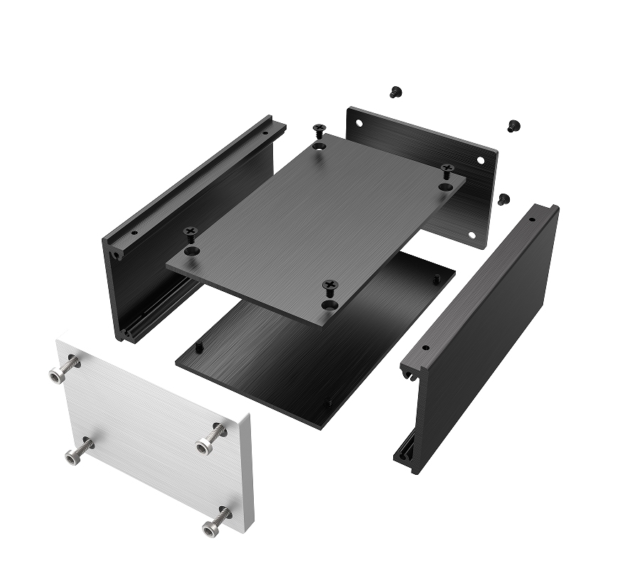 0609 All Aluminum Mini Amplifier DIY Chassis LM1875 Stereo Audio Power Amp Case PSU Enclosure