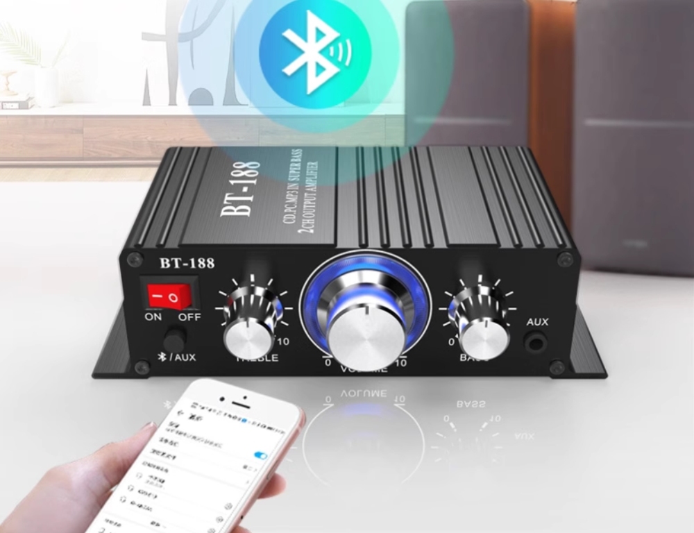LEPY BT188 Bluetooth 5.0 mini Digital power amplifier 30W+30W stereo Desktop audio amp