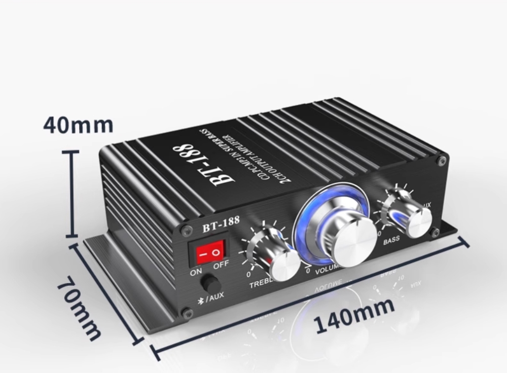 LEPY BT188 Bluetooth 5.0 mini Digital power amplifier 30W+30W stereo Desktop audio amp