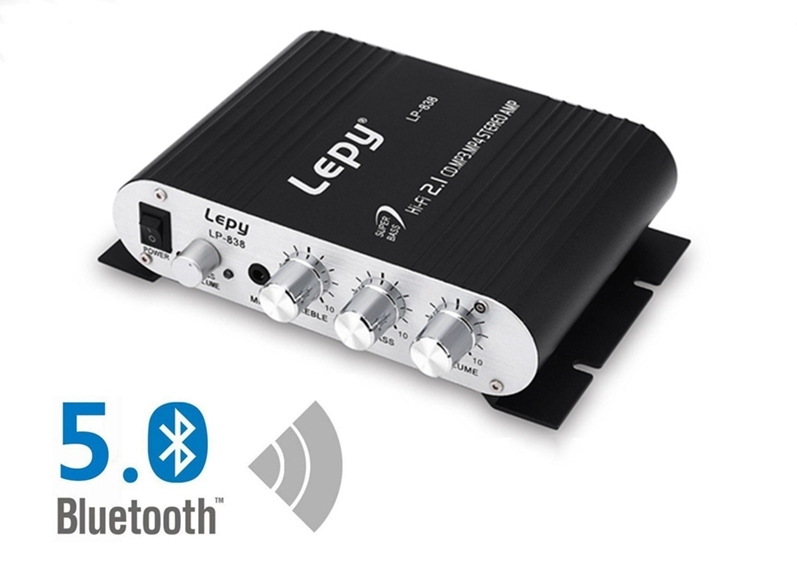 LEPY 838BT 2.1 channel Bluetooth 5.0 mini 15W*2 amplifier Small amp with heavy bass interface