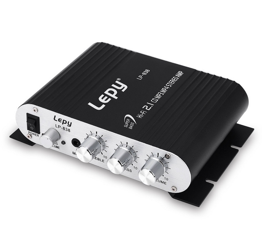 LEPY 838BT 2.1 channel Bluetooth 5.0 mini 15W*2 amplifier Small amp with heavy bass interface