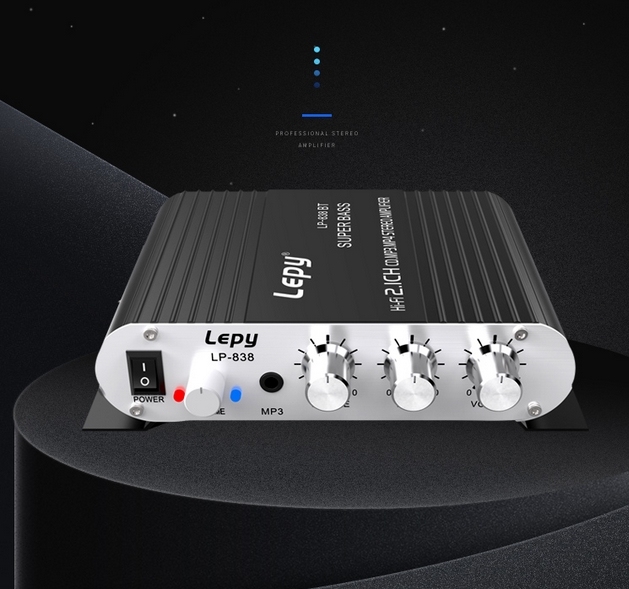 LEPY 838BT 2.1 channel Bluetooth 5.0 mini 15W*2 amplifier Small amp with heavy bass interface