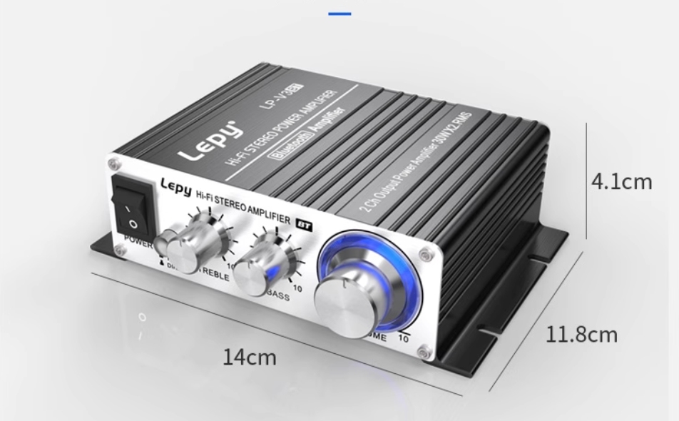 LEPY LP-V3BT Bluetooth 5.0 class AB Stereo Small Amplifier 20W*2 Analog audio amp
