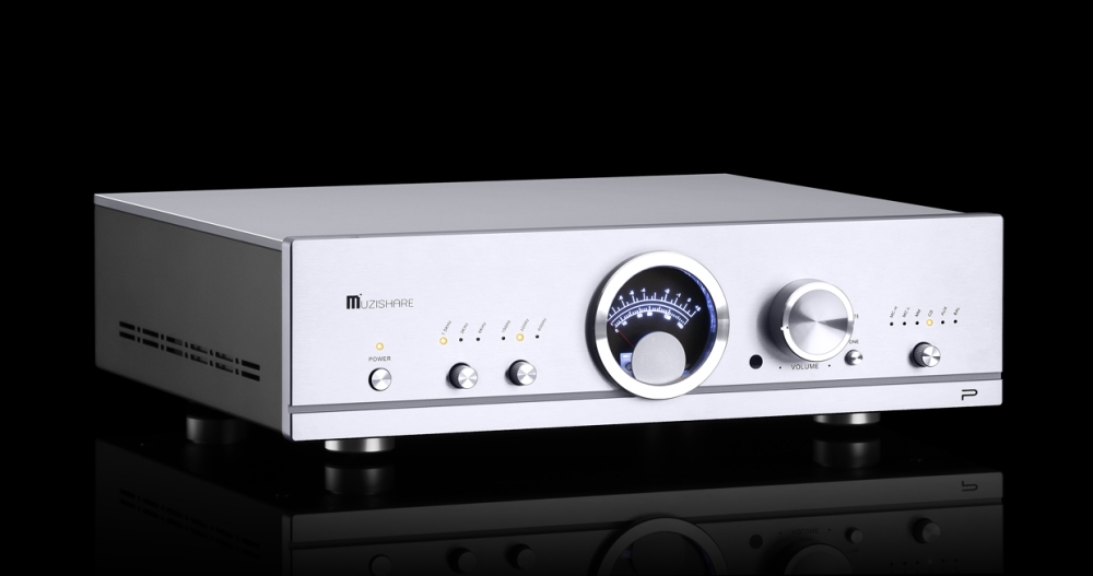 MUZISHARE R90 Tube Preamplifier 12AX7/6KE8/12DT5/17BE3 Tube Fully Balanced Phono Frequency Adjustment with Remote Control