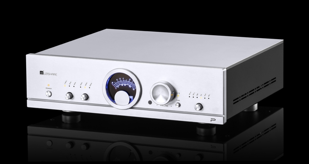 MUZISHARE R90 Tube Preamplifier 12AX7/6KE8/12DT5/17BE3 Tube Fully Balanced Phono Frequency Adjustment with Remote Control