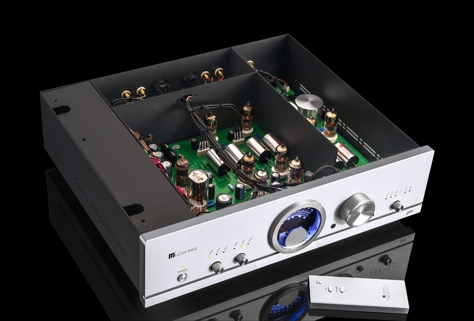 MUZISHARE R90 Tube Preamplifier 12AX7/6KE8/12DT5/17BE3 Tube Fully Balanced Phono Frequency Adjustment with Remote Control