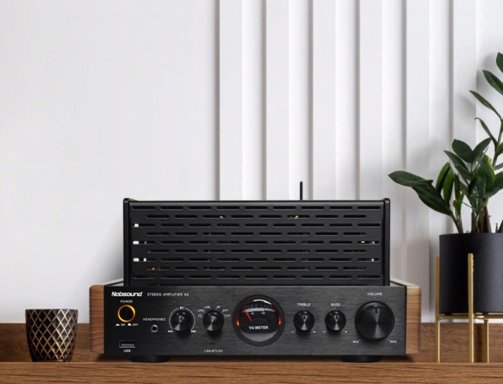 Nobsound A6 HIFI 25W*2 stereo tube amplifier with bluetooth VU meter