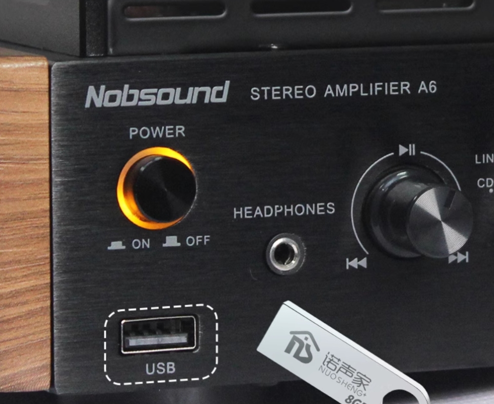 Nobsound A6 HIFI 25W*2 stereo tube amplifier with bluetooth VU meter