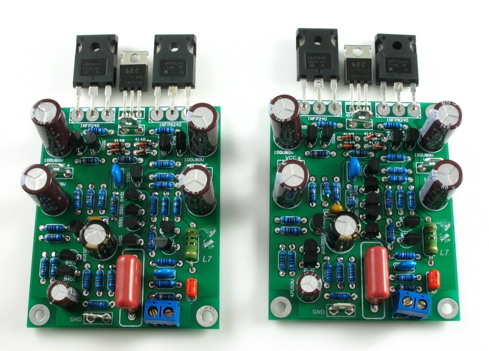 L7 MOSFET high speed dual channel HIFI DIY stereo amplifier kit/Finished amplifier board