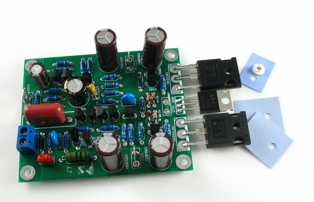 L7 MOSFET high speed dual channel HIFI DIY stereo amplifier kit/Finished amplifier board