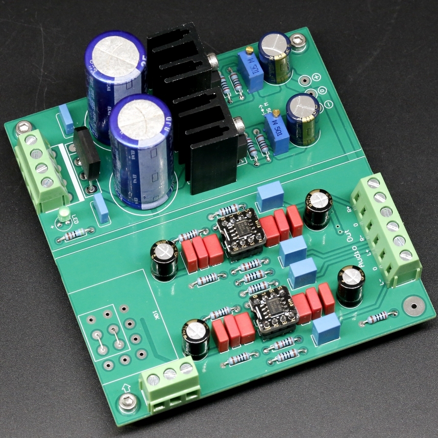 Finished OPA1632 HIFI DIY stereo balance preamp board