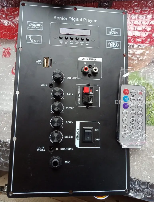 12 inch square dance audio main board 12V lithium battery Bluetooth pull-rod speaker Mobile audio system power amplifier board