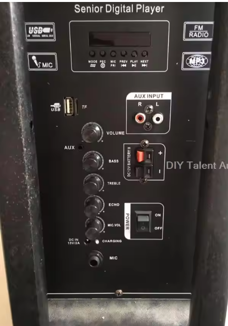 12 inch square dance audio main board 12V lithium battery Bluetooth pull-rod speaker Mobile audio system power amplifier board