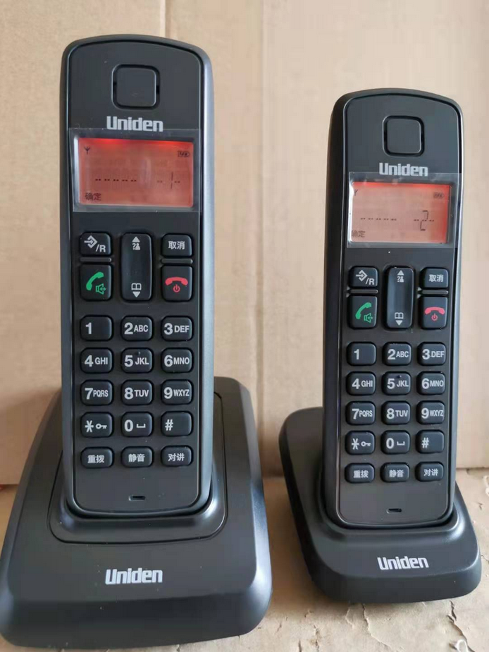 Janpan UNIDEN 2pcs(1 phone base+ 1 extension)  high definition digital wireless telephone hands-free cordless telephone Adjustable high volume