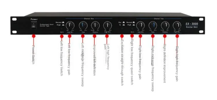 Professional Vocal Beautification Ex-3000 Exciter Pre-Effector Audio Stage Microphone Gain Processor