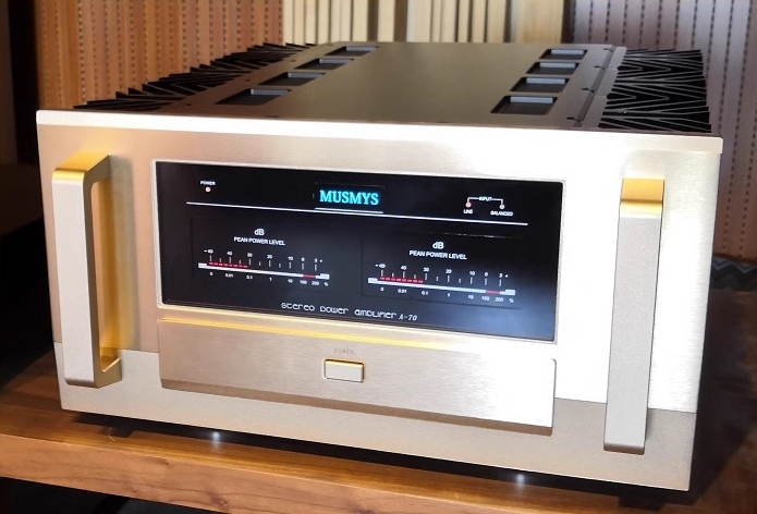 MUSMYS A-70 HI-END pure class A stereo 100W*2 power amplifier with VU meter reference ACCUPHASE circuit