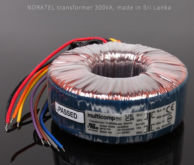 NORATEL 300W Toroidal Transformer for HIFI DIY amplifier/preamp/Linear power supply output:0-30V 0-30V