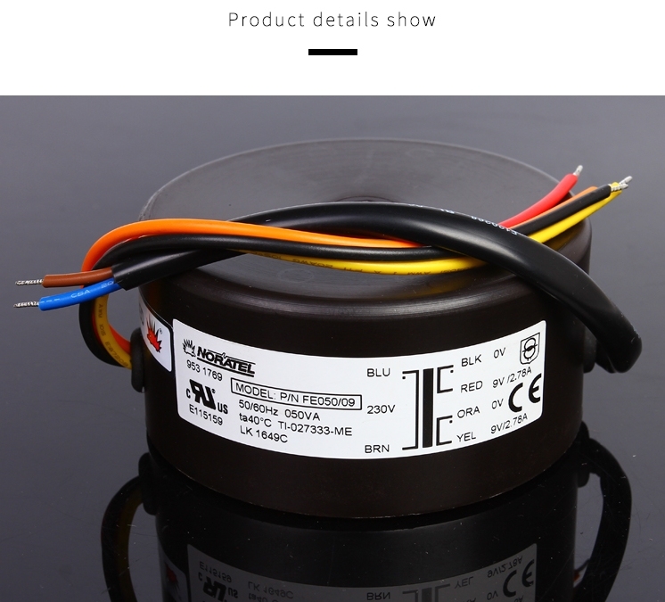 NORATEL 50W Toroidal Transformer dual 9V 12V 25V for HIFI DIY amplifier/preamp/Linear power supply