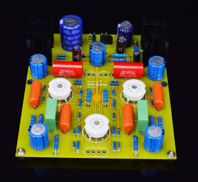 PRT07B Tube Preamplifier Board 12AX7 HiFi Preamp Kit Based on Marantz M7 Circuit without tubes