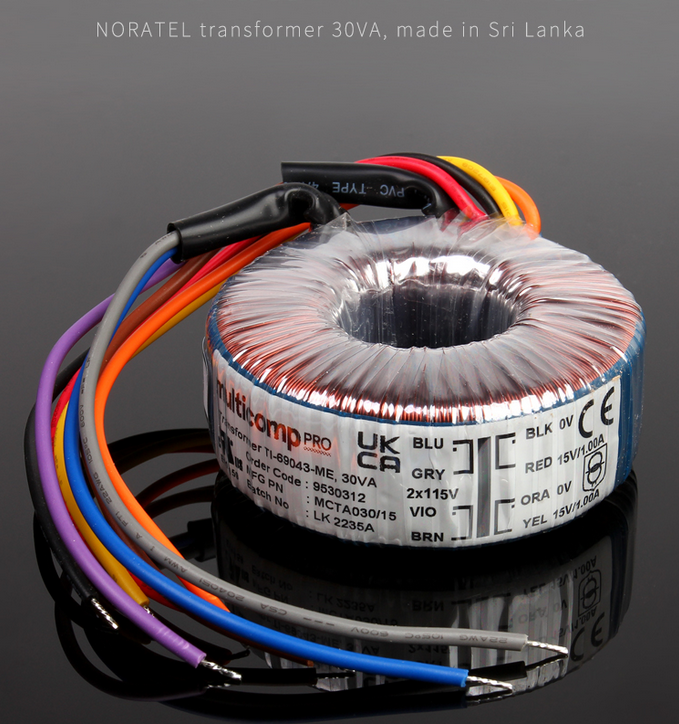 NORATEL 30W Toroidal Transformer for HIFI DIY amplifier/preamp/Linear power supply