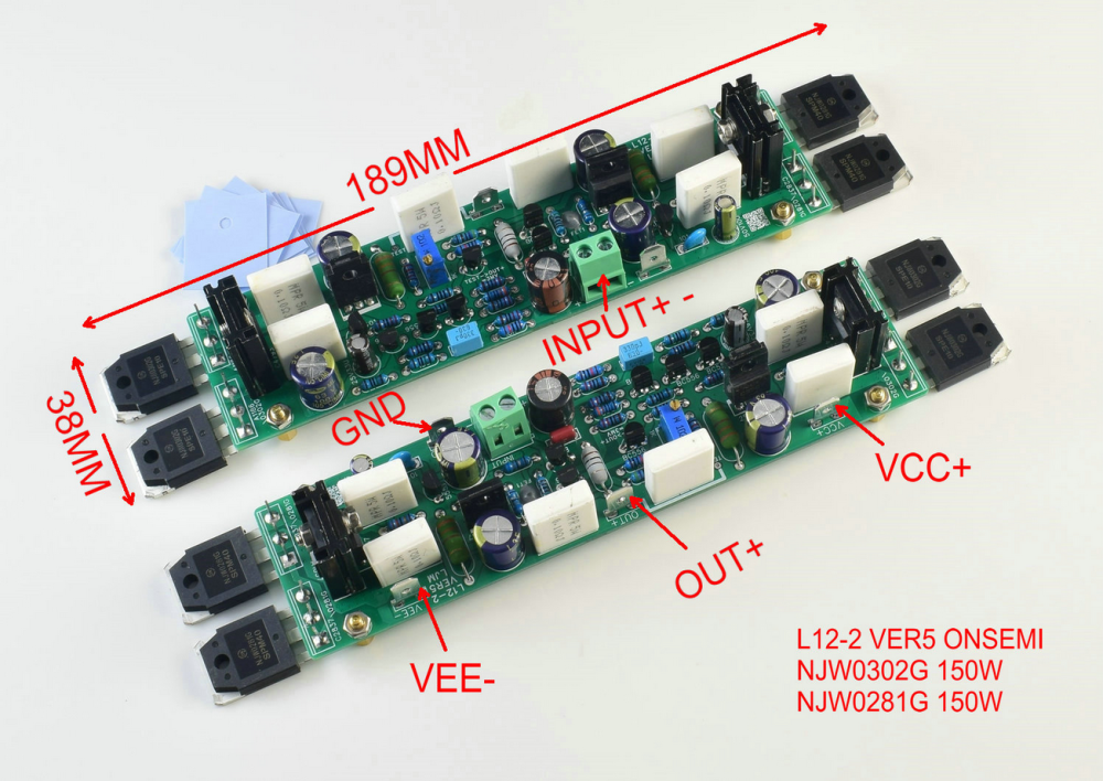 One pair assembled 30W Pure Class A Power amplifier board Audio amp DIY