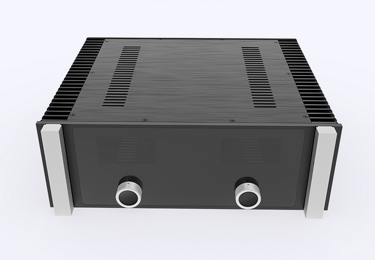 New full aluminum HIFI DIY class A amplifier chassis with dual VU meter Can install McIntosh circuit