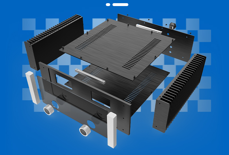 New full aluminum HIFI DIY class A amplifier chassis with dual VU meter Can install McIntosh circuit