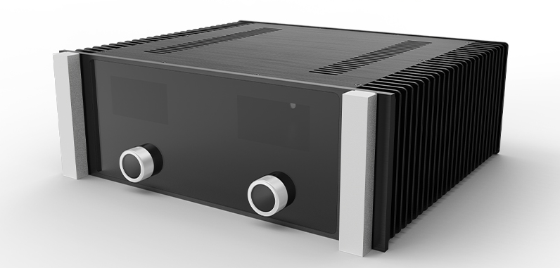 New full aluminum HIFI DIY class A amplifier chassis with dual VU meter Can install McIntosh circuit
