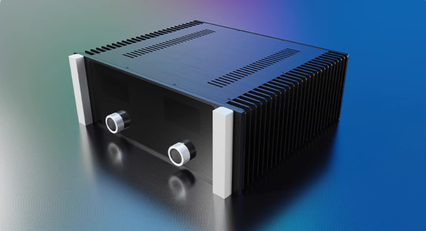 New full aluminum HIFI DIY class A amplifier chassis with dual VU meter Can install McIntosh circuit