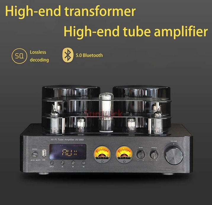 Sunbuck 200W 2.0 6U1 6A2 6H2 WY-3P Hifi Tube Amplifier 5200 1943 Bluetooth 5.0 USB Coaxial Fiber Optic Vacuum Tube Amplifier