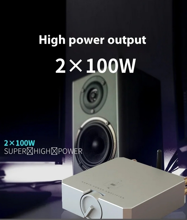 AMP35 Bluetooth 5.0 Stereo 100W+100W Amplifier  HiFi Class AB USB Audio Card Power Amp