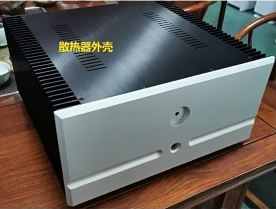 Personality Full aluminum chassis Class A Power amplifier case hifi DIY enclosure with heatsink 430*200*418mm