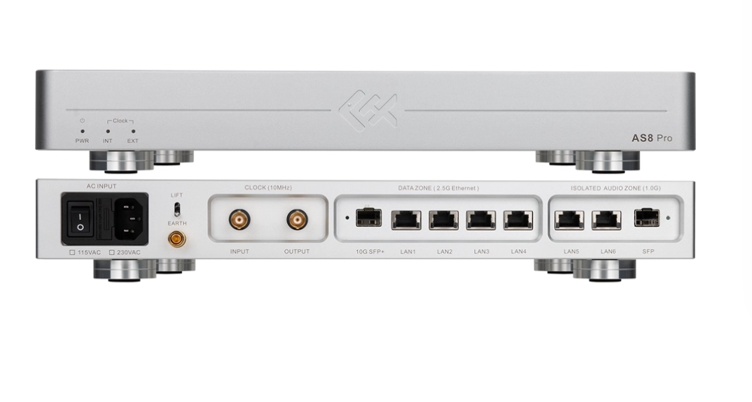 New LHY AS8 Pro Flagship Audio HIFI Fever Switch 2.5G 10G Optical