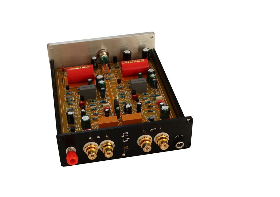 FET Class A circuit MM/MC moving coil moving magnetic phono amplifier singing low noise vinyl phonograph discrete components