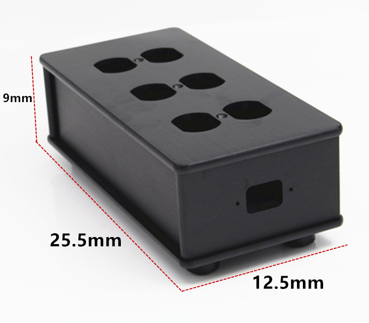 HIFI full aluminum alloy DIY Audio 6 American standard holes power purifier shell PSU chassis xangsane Filter case