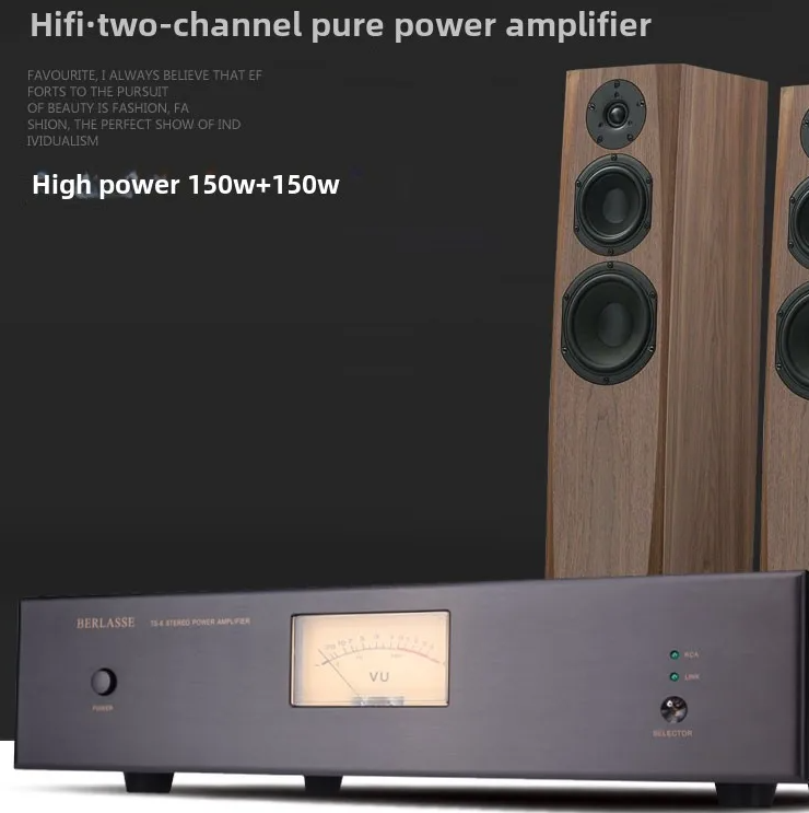 TS-6 HIFI Dual Channel High Power Pure Rear Stage Amplifier Upgraded Double Ring transformer Fever Home Speaker High Fidelity
