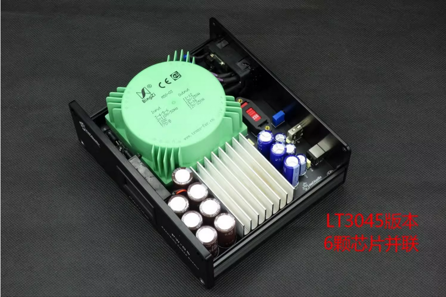 6 parallel LT3045 3A dual output ultra-low noise 50W linear regulated power supply 5V9V12V15V optional