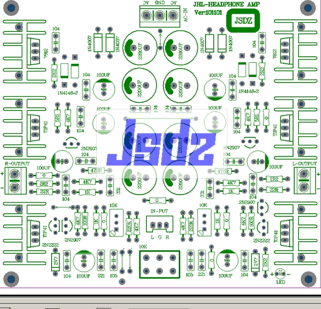 JLH HOOD1969 Class A Headphone Amplifier Small Power Amplifier Can Be Used As Preamplifier PCB Kit Finished Board