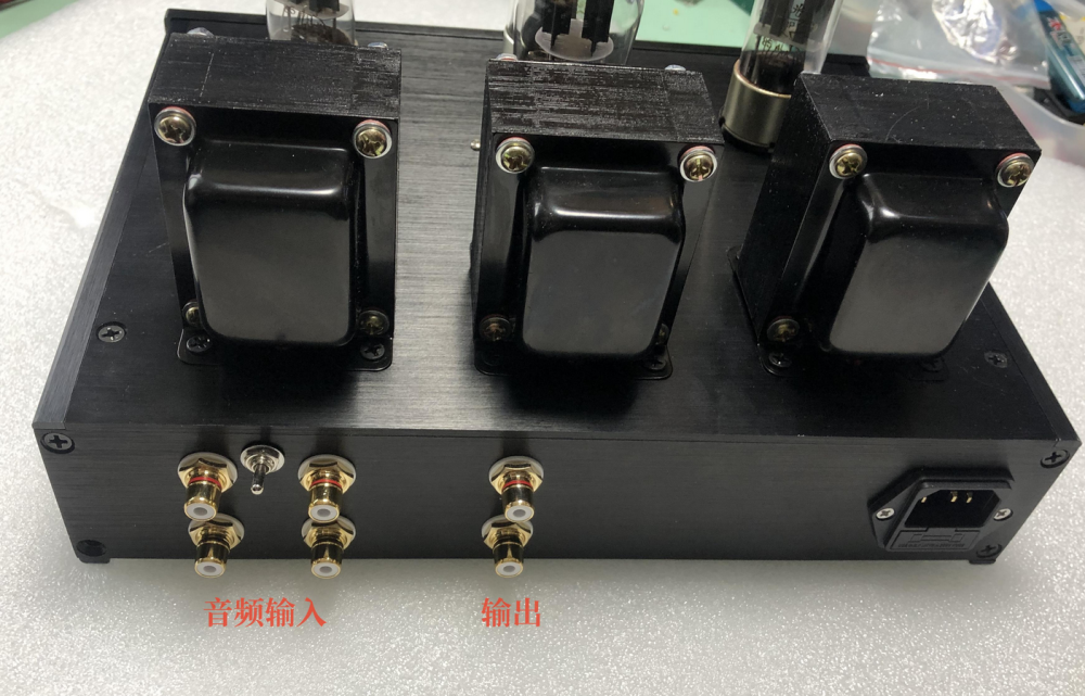 Finished 6N8P black HIFI DIY stereo tube preamplifier  pure Handmade Level 2 circuit