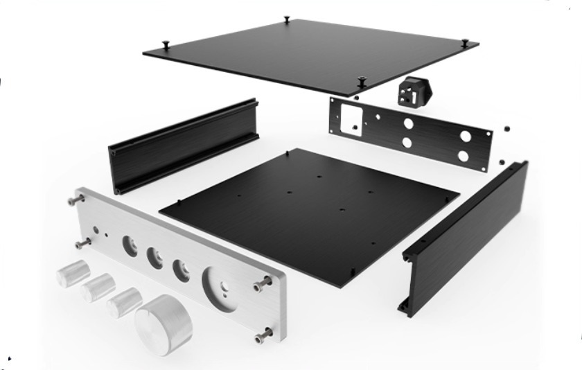 2104 full aluminum Mini Ultra-Thin HIFI DIY amplifier chassis F1 tone Preamp case