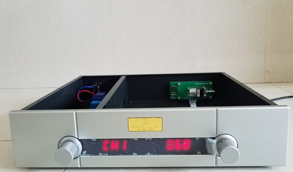 4395 HIFI DIY Goldmund Preamp Aluminum iron bonding chassis (Japanese ALPSPK168 motor potentiometer version)
