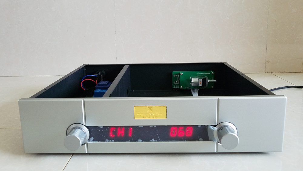 4395 HIFI DIY Goldmund Preamp Aluminum iron bonding chassis (Japanese ALPSPK168 motor potentiometer version)