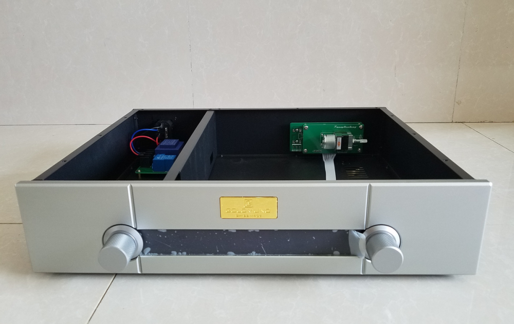 4395 HIFI DIY Goldmund Preamp Aluminum iron bonding chassis (Japanese ALPSPK168 motor potentiometer version)