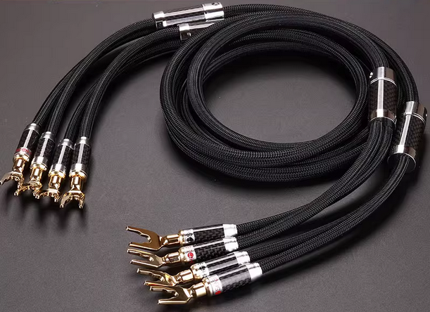 Choseal 6N OCC Audiophile HIFI Speaker Cable 24K gold-plated banana plug Top level Speaker Cable 25MMx2.5M LA-5101