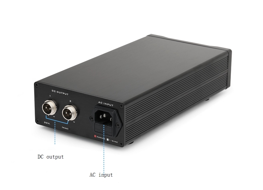 LPS-80 Dual independent output low-noise regulated linear power supply 12V/19V with multiple voltage options